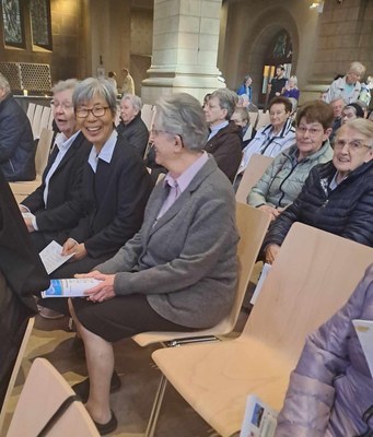 Soeur Gaby était avec nous à la messe pour la Vie Consacrée